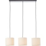 Brilliant Teddy Luce Pendente Metallo Tessuto Beige | Adatto per 3x E27