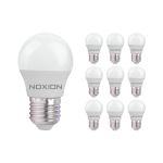 Confezione Multipack 10x Noxion Lucent Lustre LED E27 Sferica Ghiaccio 2.5W 250lm - 827 Bianco Molto Caldo | Sostitutiva 25W