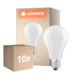 Confezione Multipack 10x Ledvance Classic LED E27 Pera Filamento Ghiaccio 17W 2452lm - 827 Bianco Molto Caldo | Sostitua 150W
