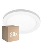 Confezione Multipack 20x Noxion Downlight LED Ecowhite Bianca 18W 1530lm 110D - 830 840 860 Regolabile Bianca | 217mm - Ritaglio 55-175mm - Dimmerabile
