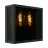 Eglo Luce Da Parete Alamonte Smoke Acciaio Nero | IP44 - Adatto per 2x E27
