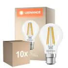 Confezione Multipack 10x Ledvance Classic LED B22 Pera Filamento Chiara 5.9W 806lm - 827 Bianco Molto Caldo | Sostitutiva 60W