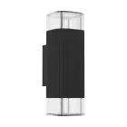 Eglo Luce Da Parete Castelnuovo Aluminium Nero Up & Down | IP65 - Adatto per 1x GU10